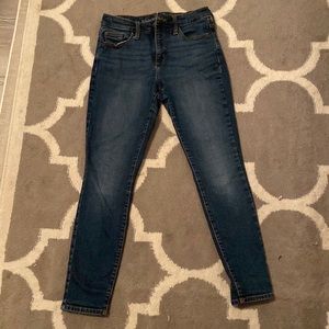 dark blue jeans high rise skinny jeans size 2/27s